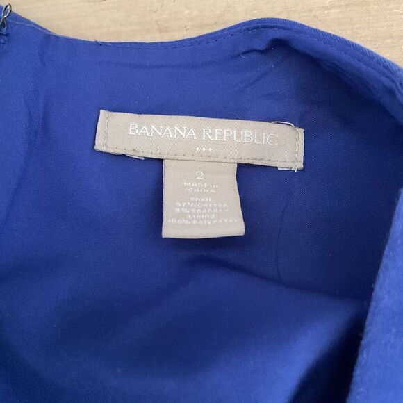 Banana Republic Royal Blue Sheath Dress Size 2 - Picture 9 of 12